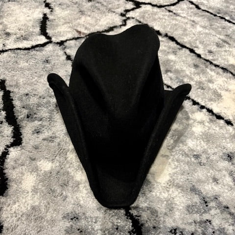BACKLESS MINI WESTERN HAT - BLACK