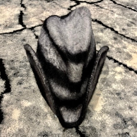 BACKLESS MINI WESTERN HAT - GREY POLECAT