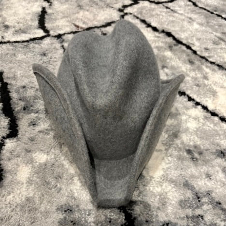 BACKLESS MINI WESTERN HAT - GREY