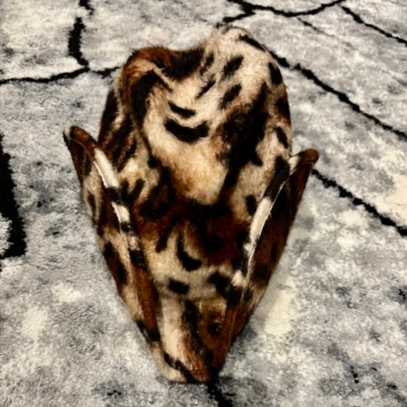 BACKLESS MINI WESTERN HAT - TIGER PRINT