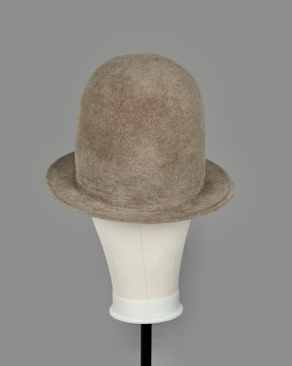 DOME TOP ROUND BRIM FEDORA - TAUPE - L/XL