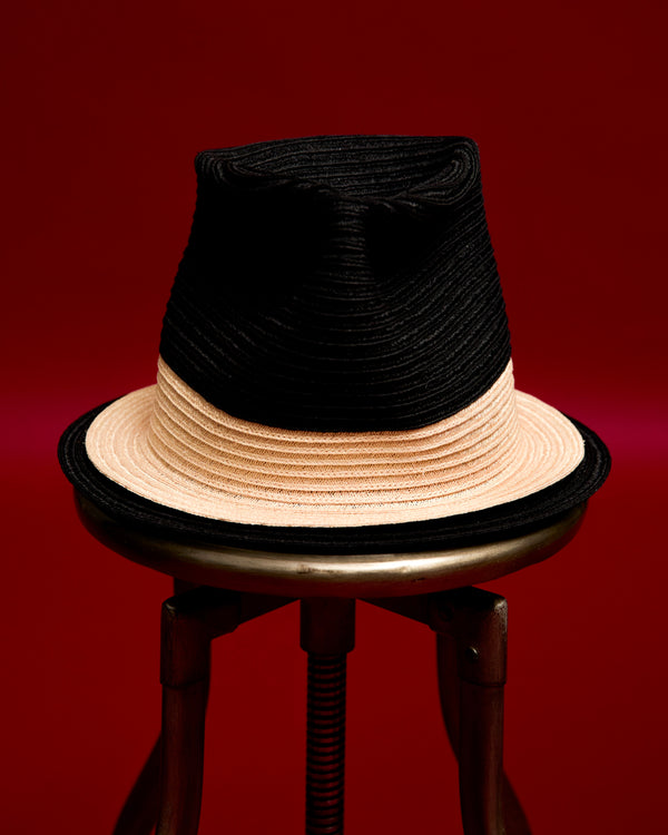 BIG SMASHED FEDORA HAT IN HEMP