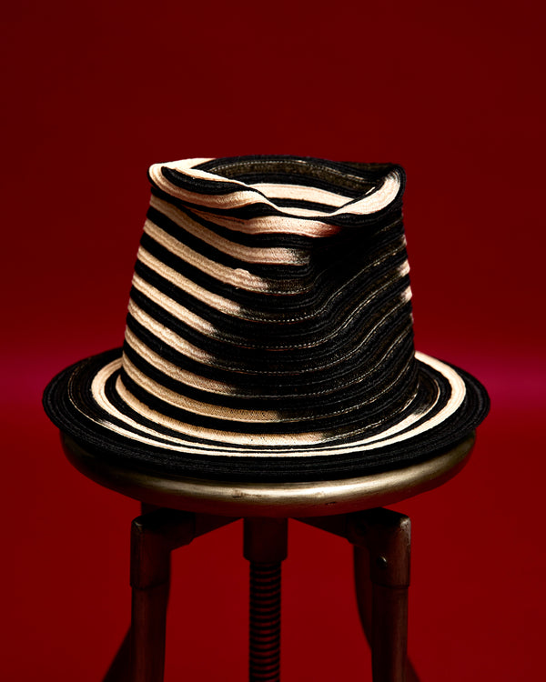 BIG SMASHED FEDORA HAT IN HEMP