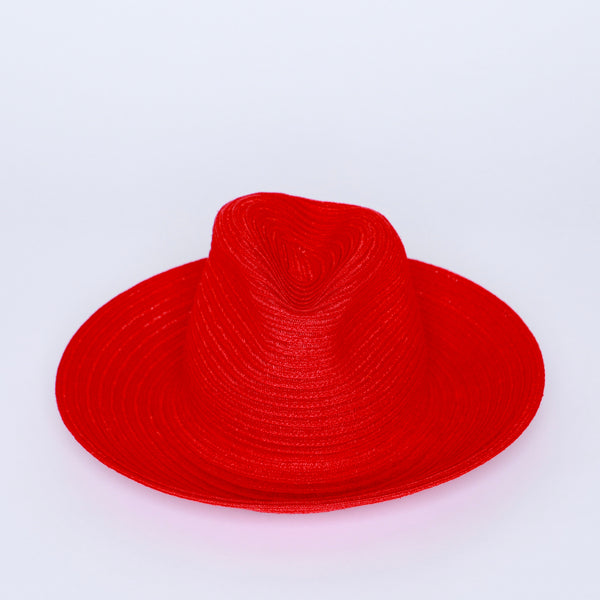 SALE - CURVED BRIM FEDORA HAT - M/L