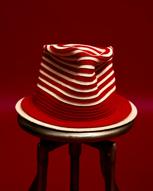 BIG SMASHED FEDORA HAT IN HEMP