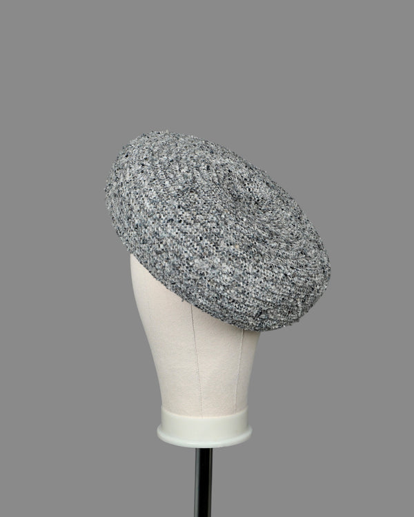 TWEED CUSHION BERET HAT - M/L