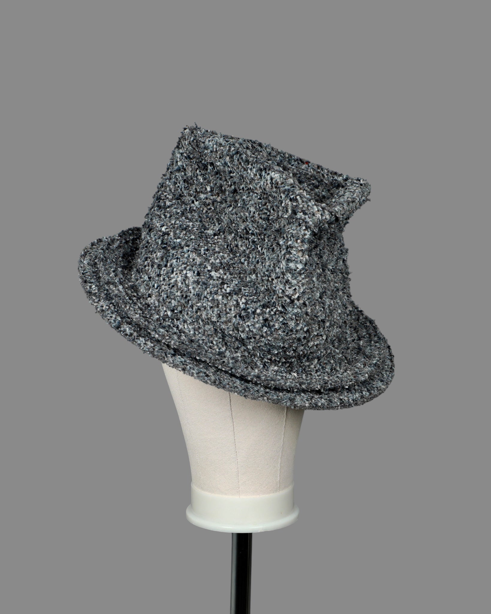 FS - TWEED BIG SMASHED FEDORA HAT - S/M