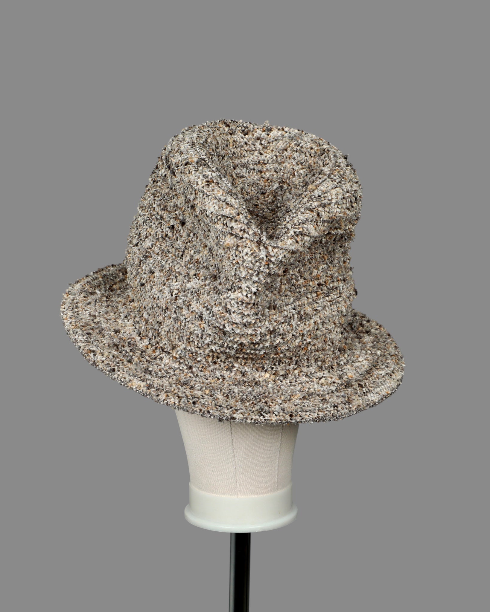 FS - TWEED BIG SMASHED FEDORA HAT - M/L