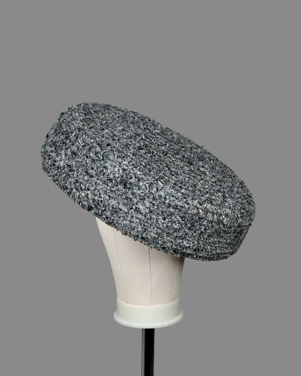 TWEED BIG CUSHION BERET HAT - M/L
