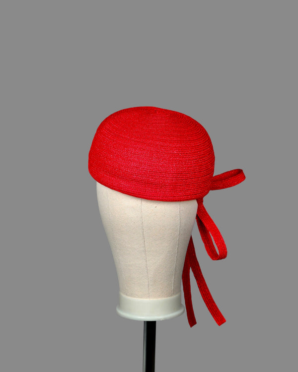 METALLIC PILLBOX HAT - O/S